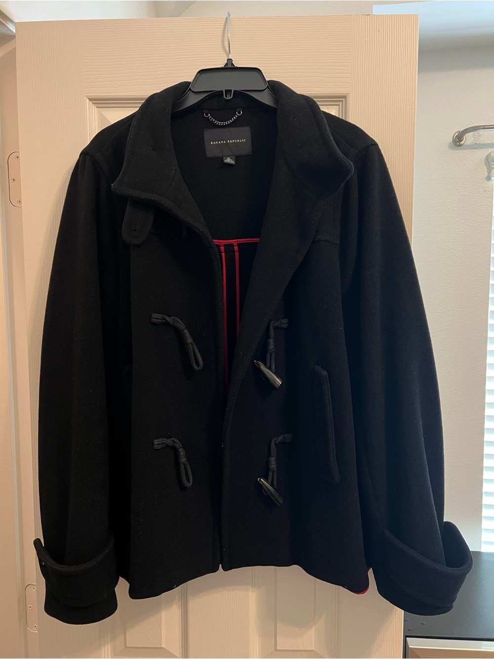 Banana Republic Black Wool Pea Coat